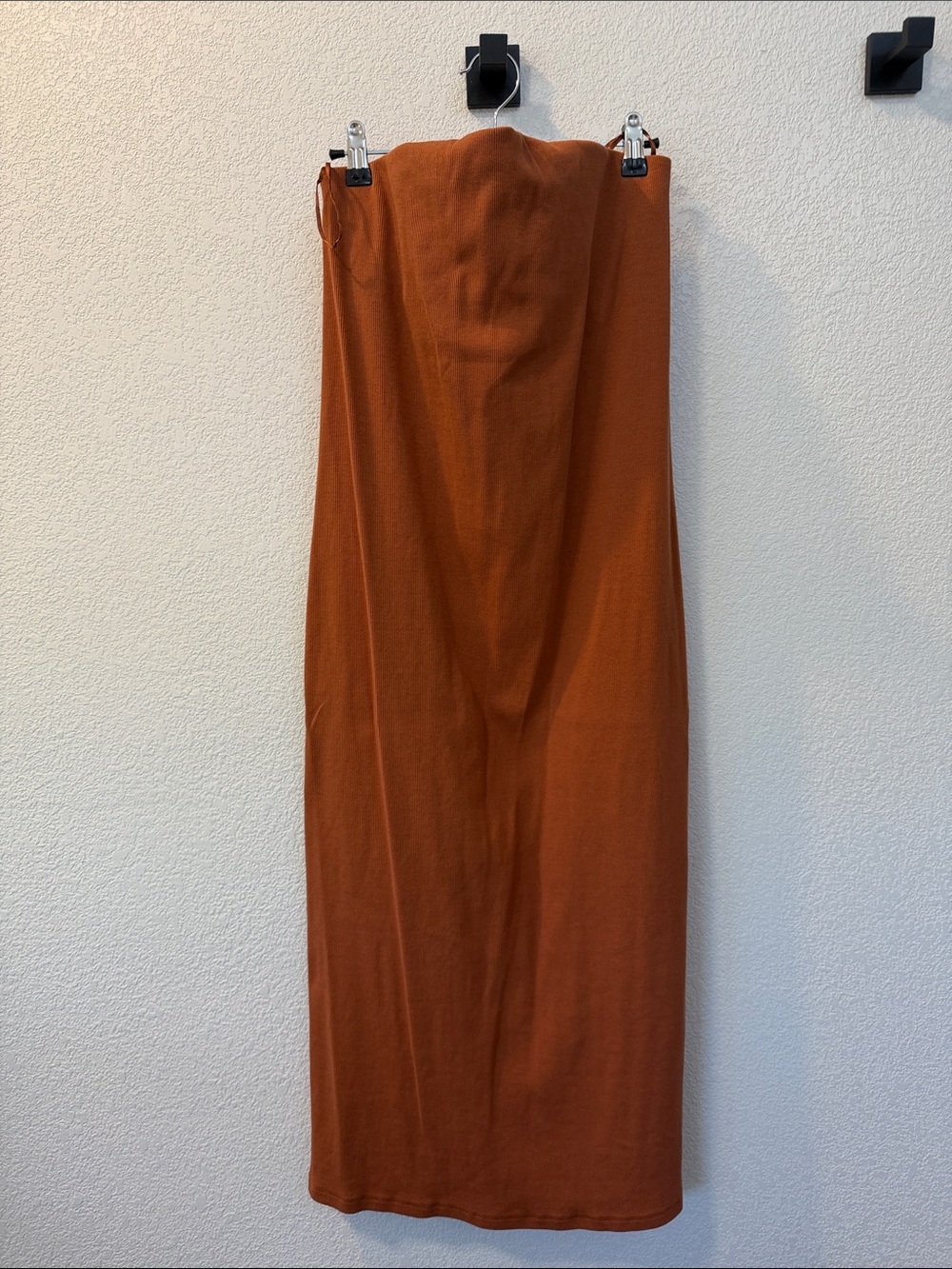Old Navy Rust‑Orange Maxi Tube Dress